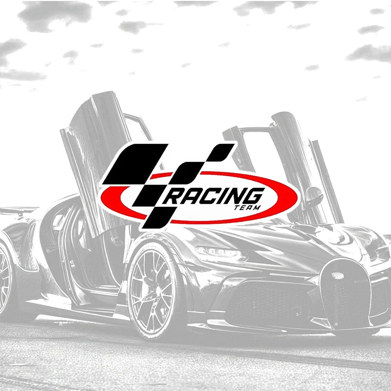 Racing Team Checkered Flag Car Sticker Decal Auto Vinyl Bumper Motorsport Decor Wrap Label