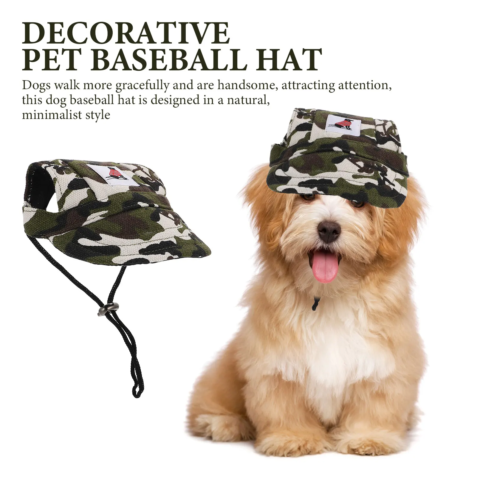 

Dog Baseball For Small Medium Dogs Adjustable Pet Hat Sun Protection Cap With Ear Holes Breathable Outdoor Summer Sport