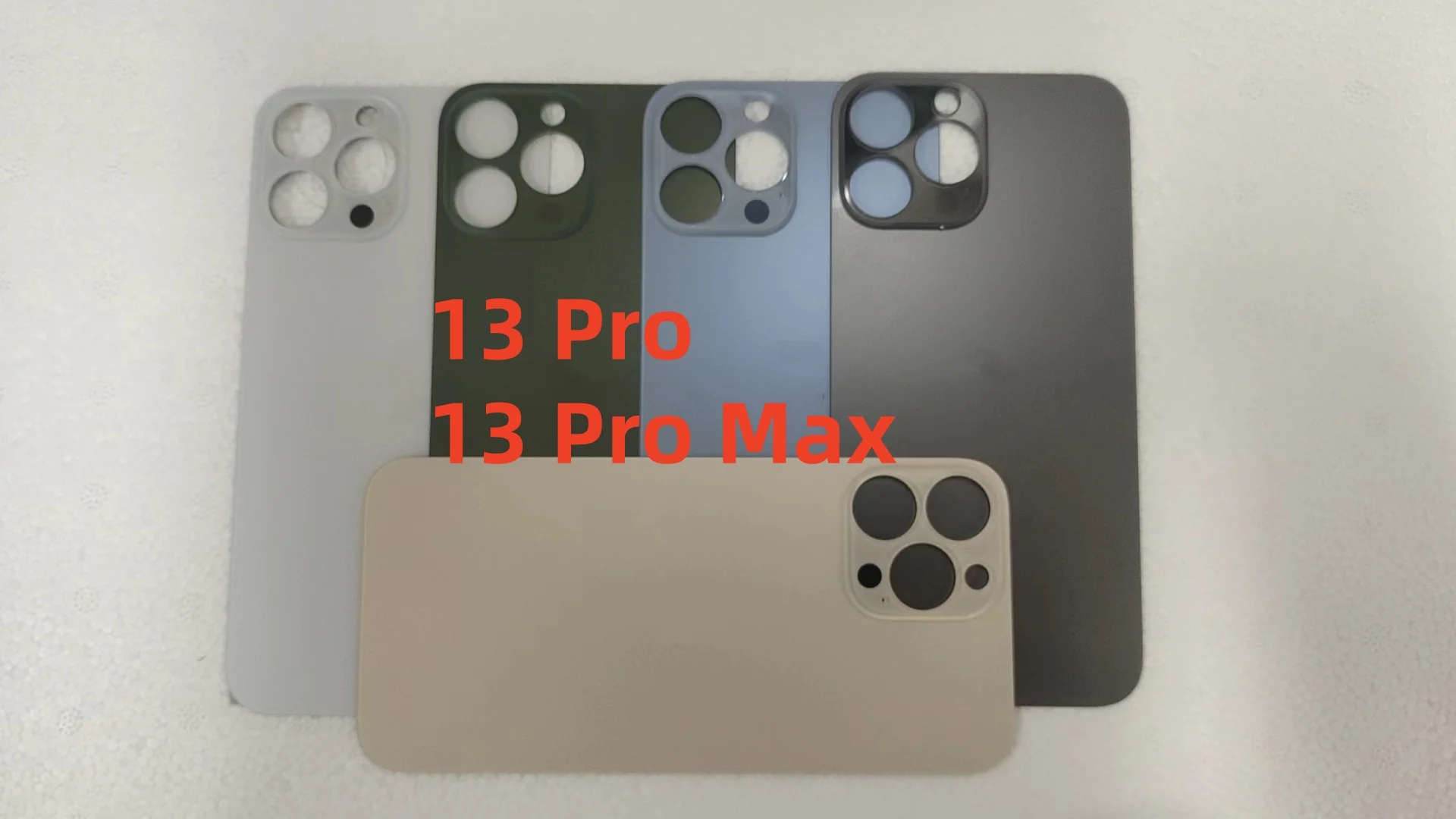 

10 шт., заднее стекло с большим отверстием для iPhone 12 Mini 13 14 15 16 Plus Pro Max, замена задней крышки батарейного отсека