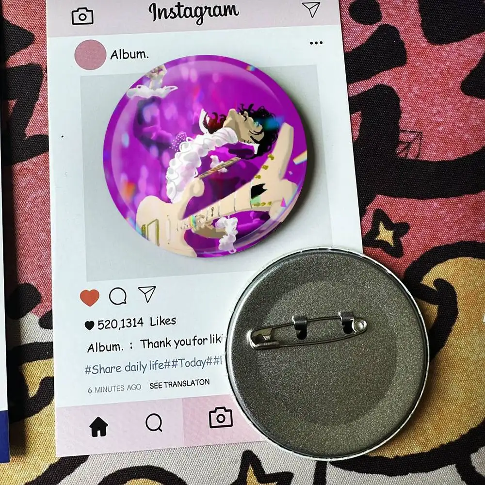 Purple Rain P-Prince   Badge 25 32 44 58 75 mm Round Fans Collect Friends Gifts Brooch Souvenir