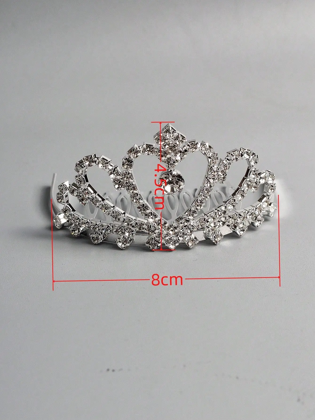 

Свадебная корона-гребень для волос в форме сердца из сплава с кристаллами для женщин, на свадьбу, выпускной, День святого Валентина