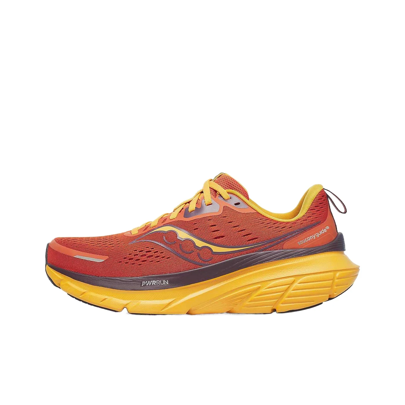 

Saucony Guide 18 Cushioning Low top Running Shoes Men's Orange Yellow S20998-240