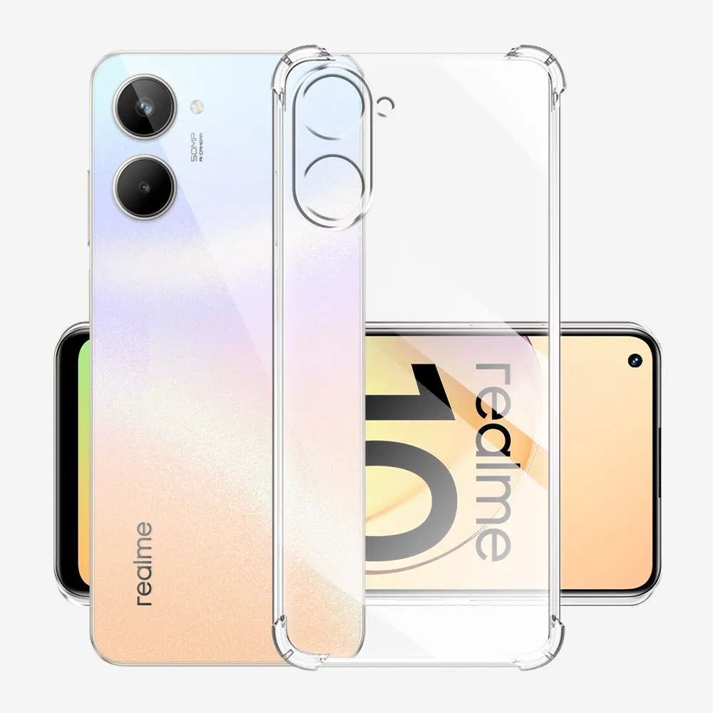For Oppo Realme 10 4G Case Silicone Soft Shockproof Transparent Cover For Realme 10 4G Clear Phone Case For Realme10 Funda Coque