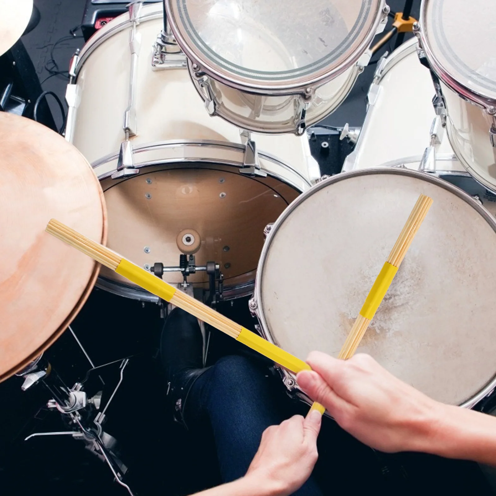 

Wooden Drum Brush Sticks Brushes Musical Instrument Accessories Bamboo Student Drumstick Kit