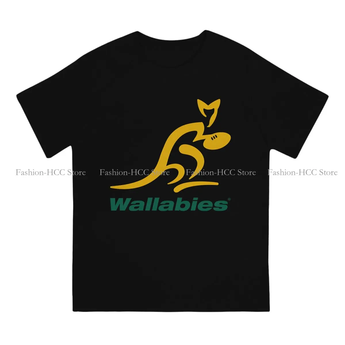 Yellow Wallaby O Neck TShirt Australian Kangaroo Pure Cotton Classic T Shirt Man's Clothes Fashion Big Sale