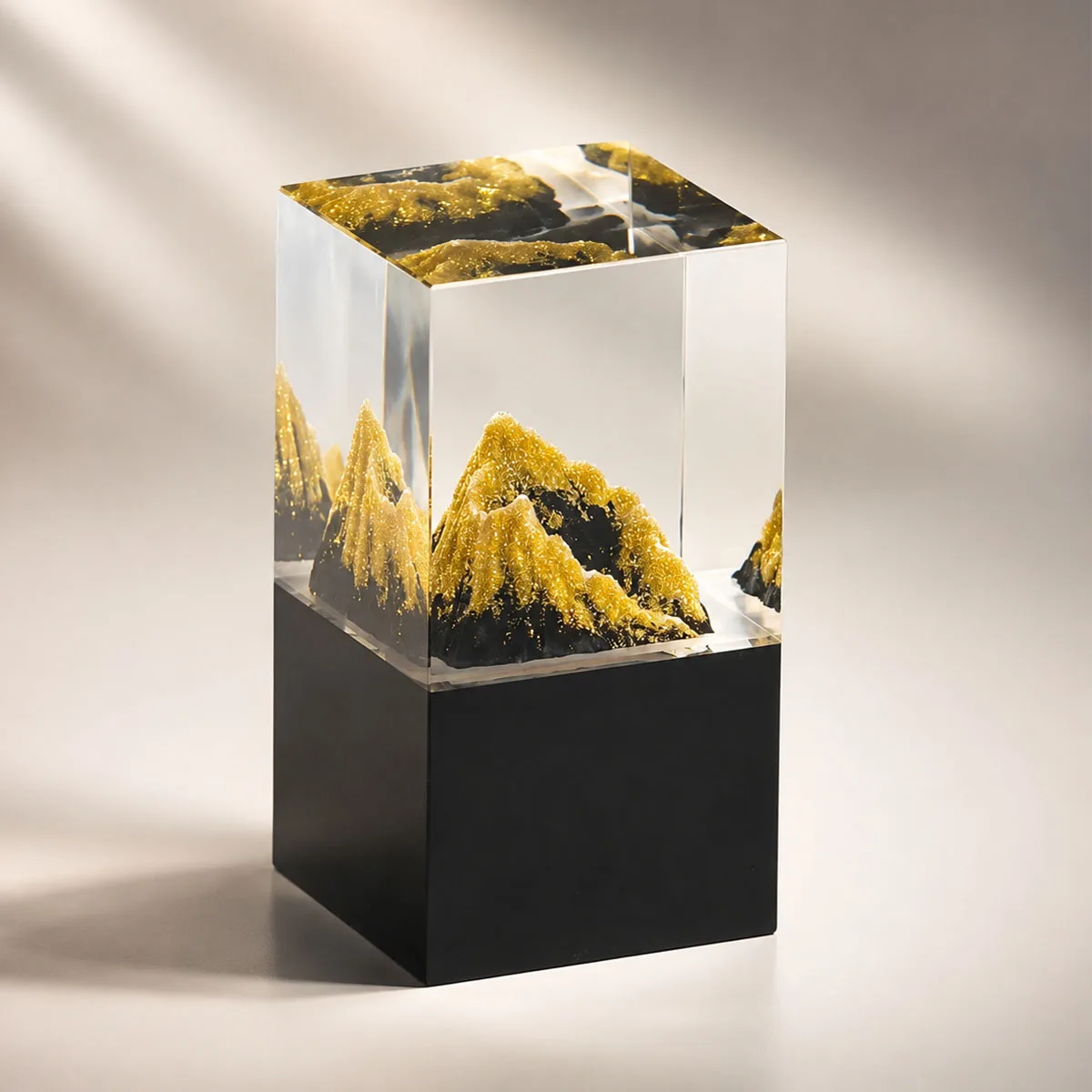 Crystal Marble Peak Trophy Business Gift Free Personalization Service Customizable Text & Logo Free