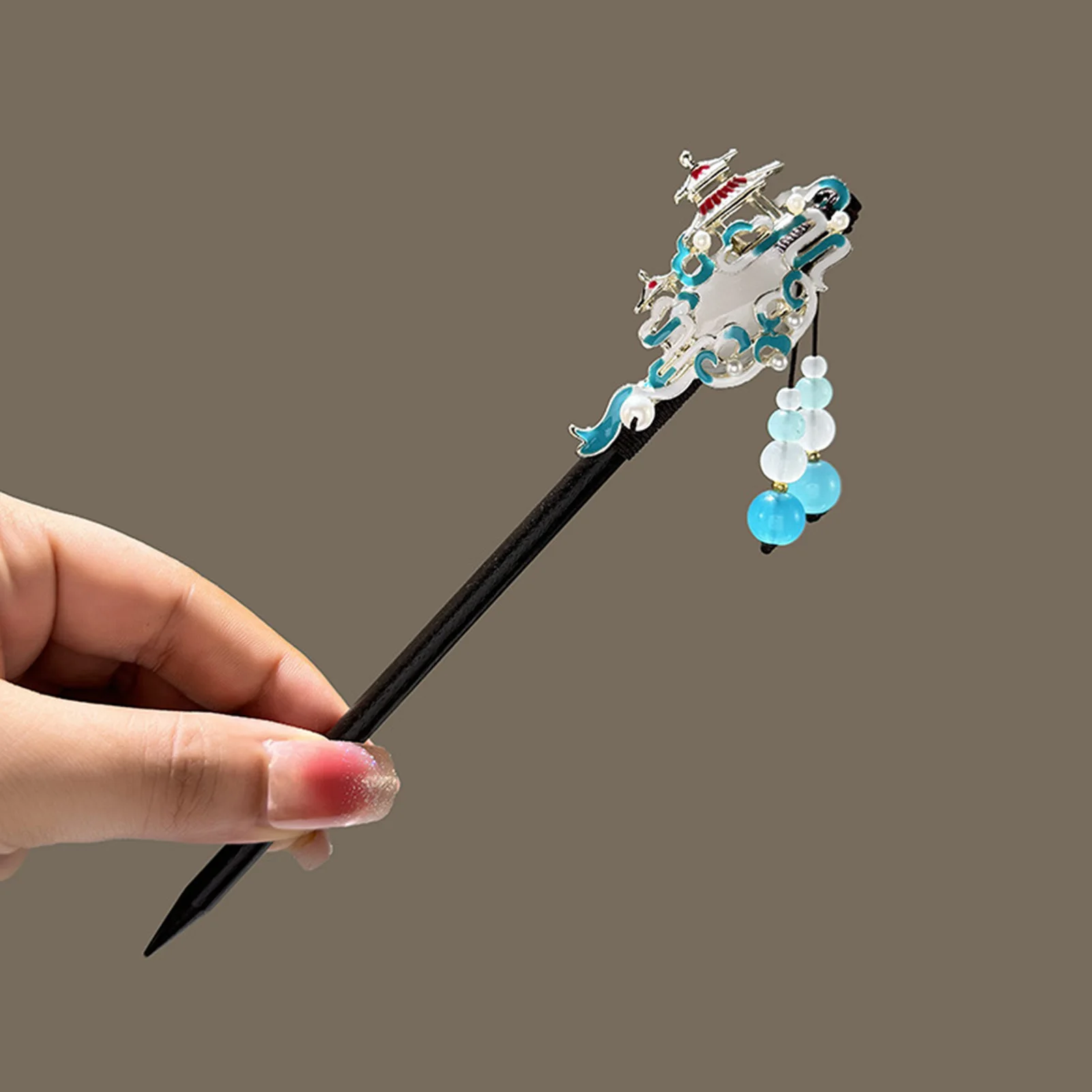 

Chinese Court Style Tassel Hair Pins Exquisite Magnolia Flower Wooden Hair Chopsticks Ancient Hanfu Accessories Floral Hairpins
