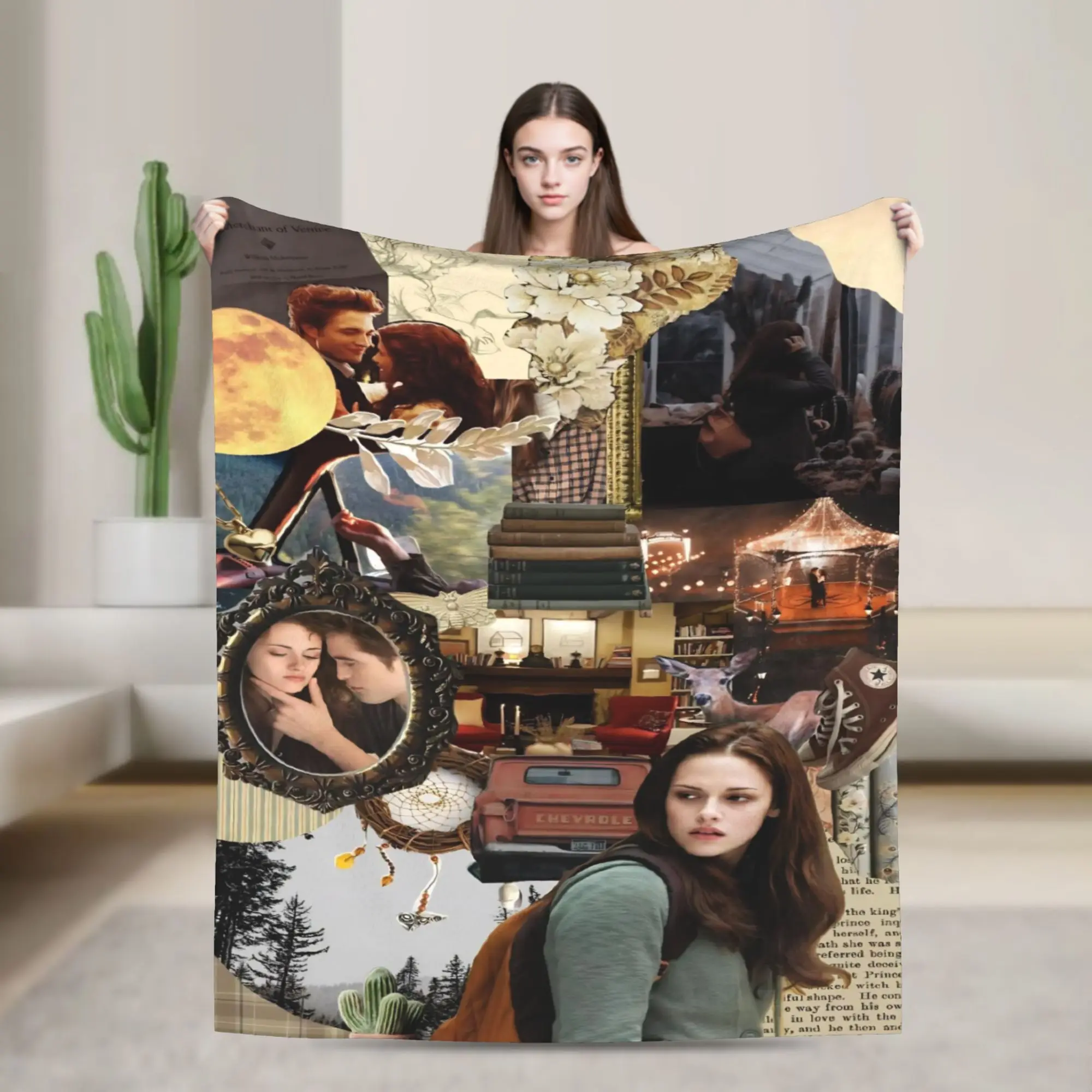The Twilight Saga Movie Blankets Bella Edward Vampire Fleece Awesome Warm Throw Blanket for Bedspread Spring/Autumn