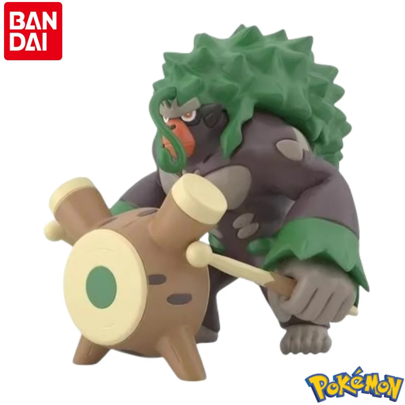 figurine-originale-bandai-100-authentique-pokemon-rillaboom-modele-d'ornements-statue-cadeaux-de-vacances-jouets-de-merchandising-anime-en-stock