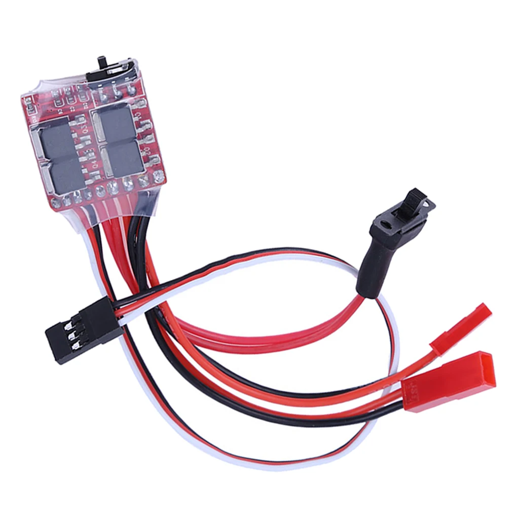 ESC 20A Brush Motor Electric Speed Controller Two-Way w/ Brake for RC Car Tank Replacement Accessories