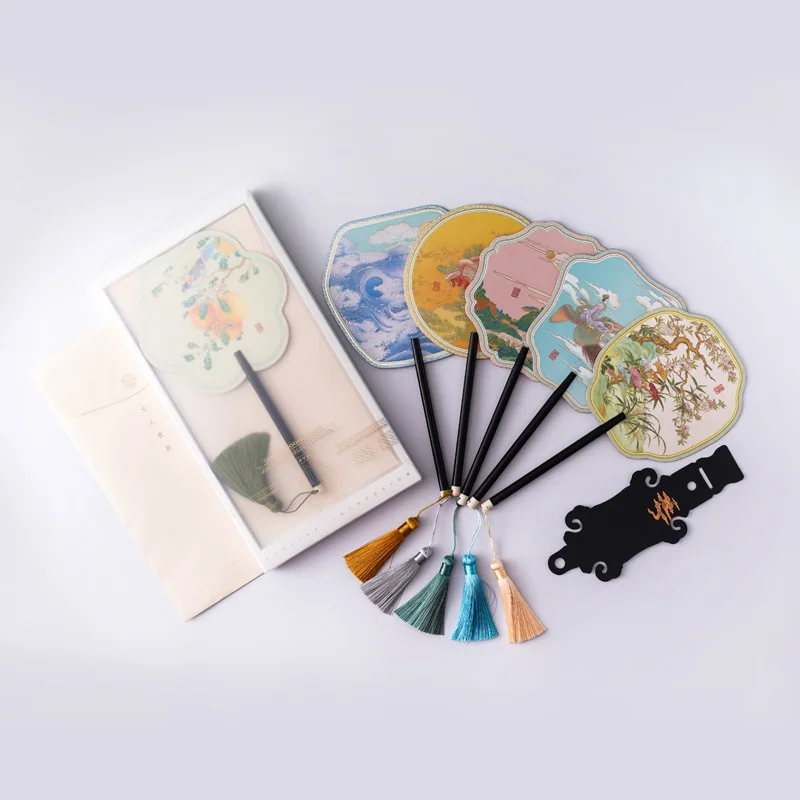 مجموعة مروحة الحرير الصينية - أنماط عتيقة، مثالية لديكور المنزل والهدايا #5