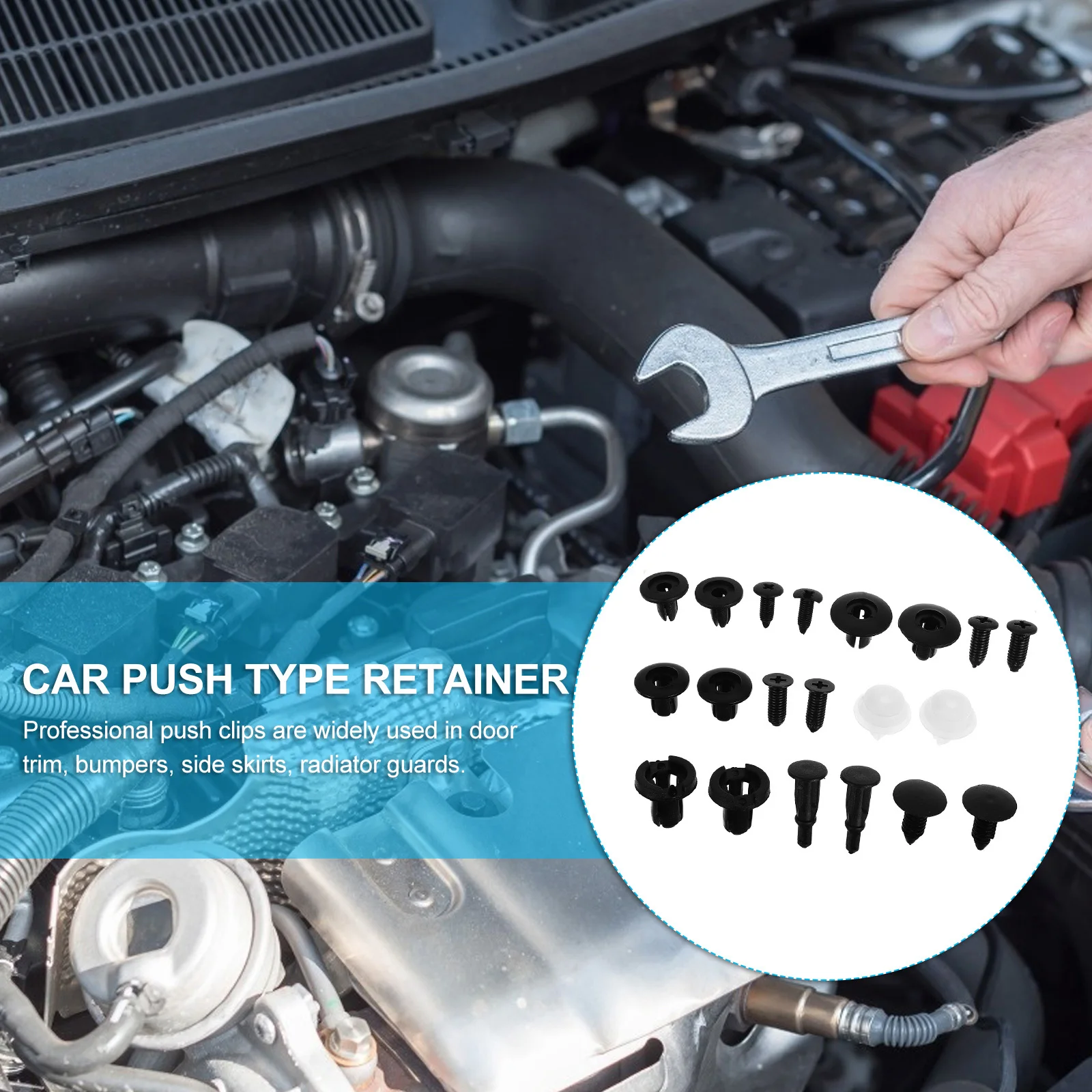 100 قطعة من البلاستيك سيارة التجنيب كليب السيارات دفع المسامير الوفير لوحة الكسوة السحابات استبدال سيارة التجنيب كليب الوفير كليب #5