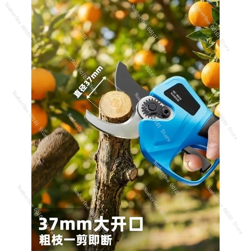 Rechargeable Electric Pruning Shears for Fruit Tree High Branch Garden Lithium Battery Scissors Cordless Cutter