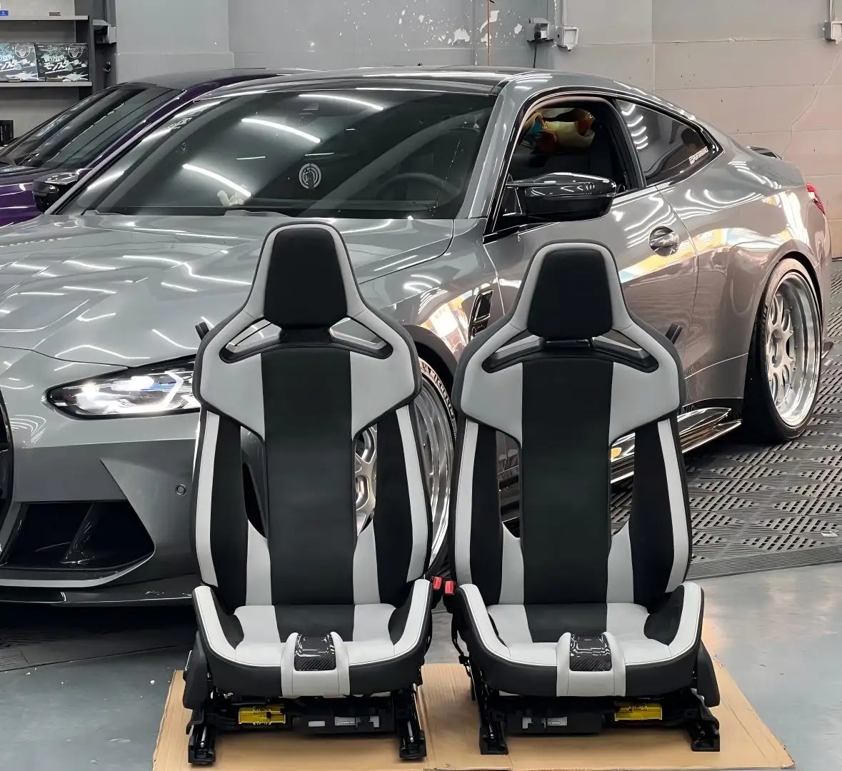 For  E46 E82 Carbon Fiber Bucket Seat Sport Racing Design Improved Support Car Interior Upgrade Parts view 5