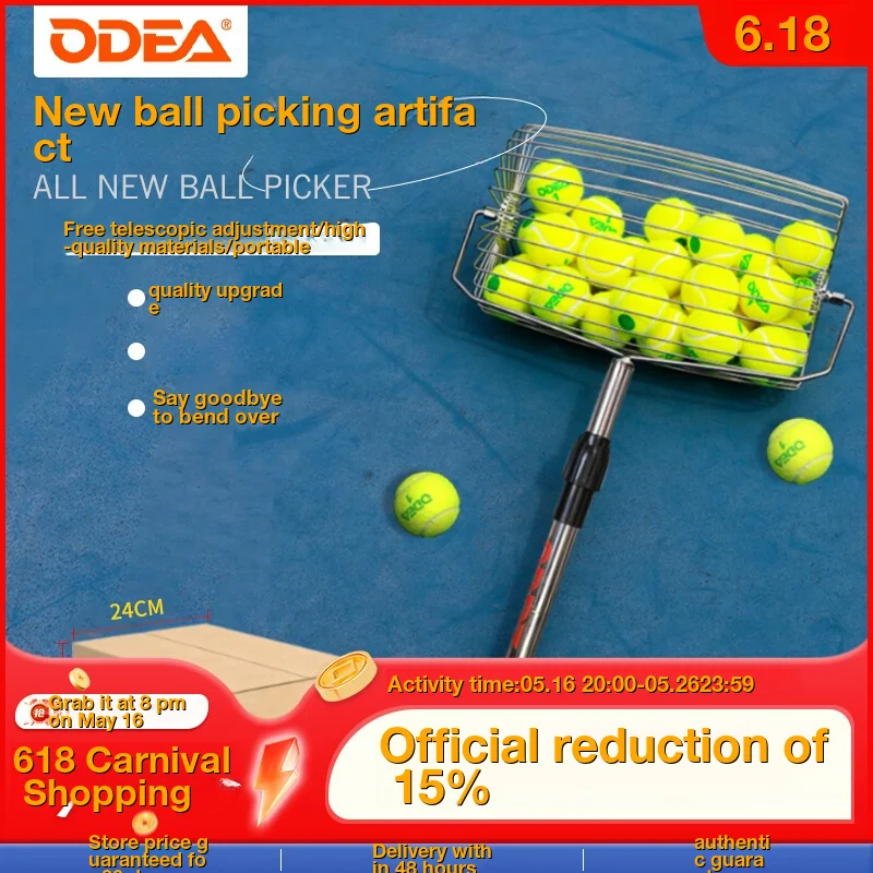 

Portable Golf Adjustable Ball Multi-Sport Pickup Wheels Picker Retriever Collector Handle Tennis Length Retriever Lightweight