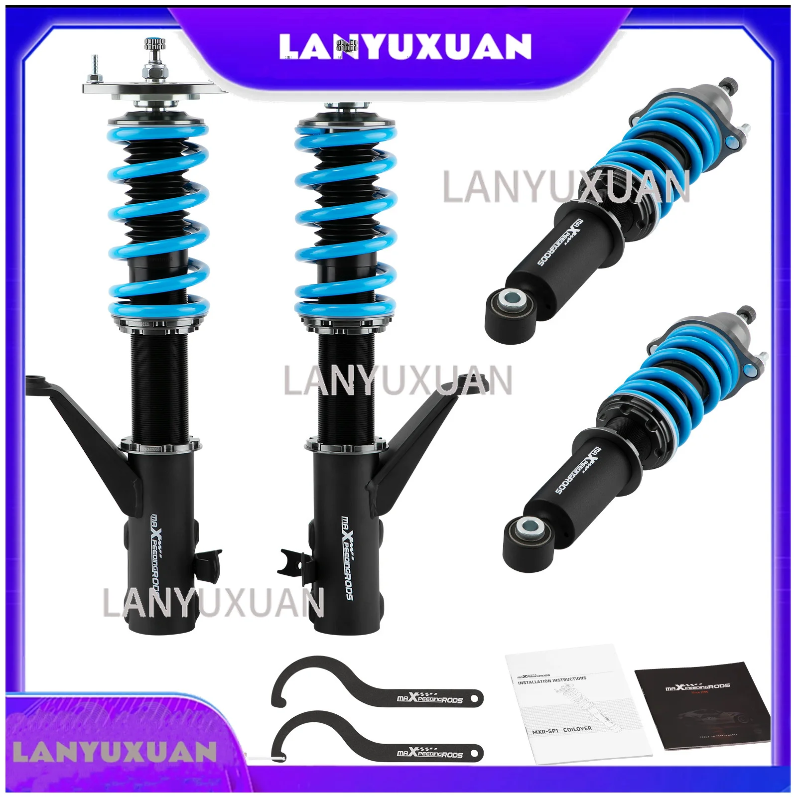 

2026 24 Level Damper Adjustable Coilovers Kit For Honda CRV (RD4/5/6/7/8) 02-06 Suspension Lowering Damper Spring kit
