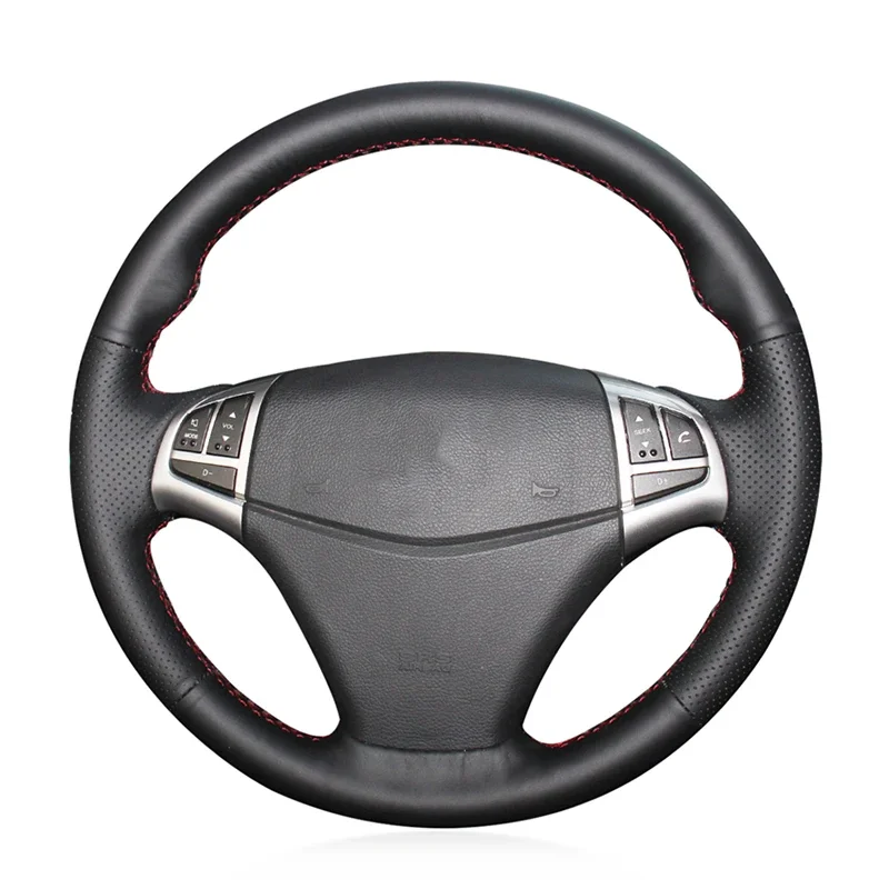 Artificial Leather Hand-Stitched Trim Car Steering Wheel Cover For SsangYong Korando 2011 2012 2013 2014 2015 Car Accessories