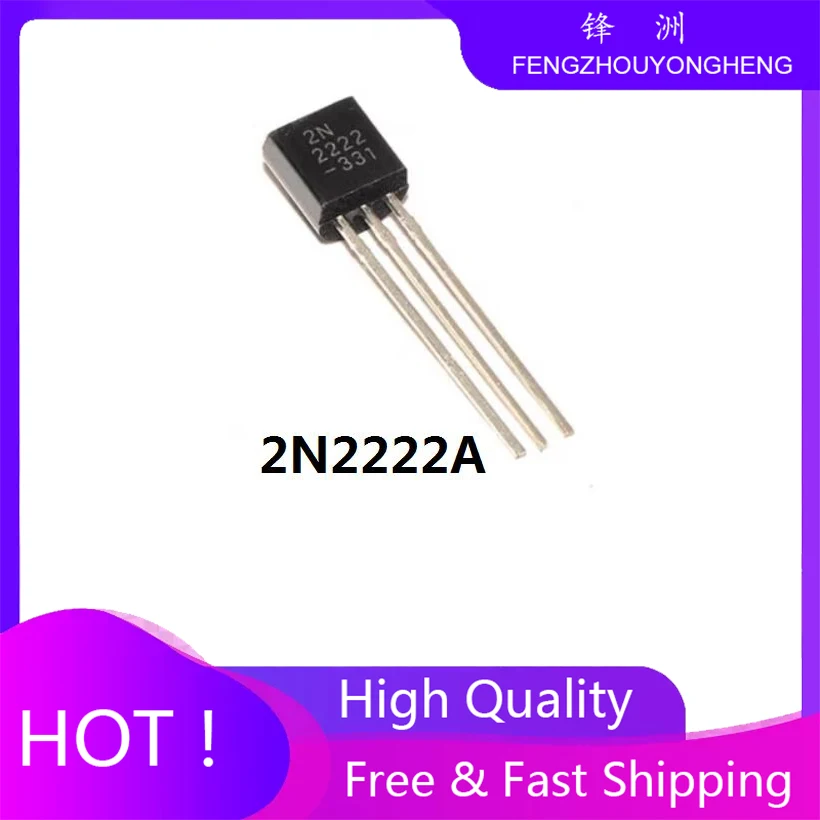 100 buah Transistor 2N2222 2N2222A TO-92