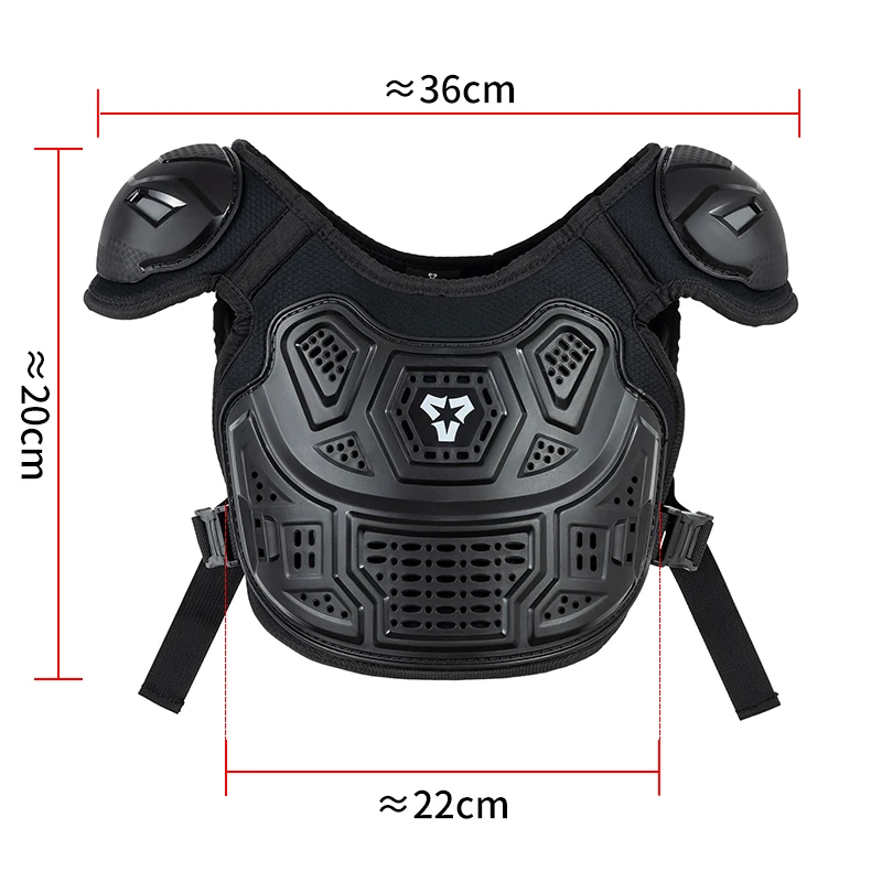 Children's Racing Motocross Armor, Kids Boys Girls Anti-Fall Bike Chest Protector Vest/Motorcycle Riding Protective Equipment view 3