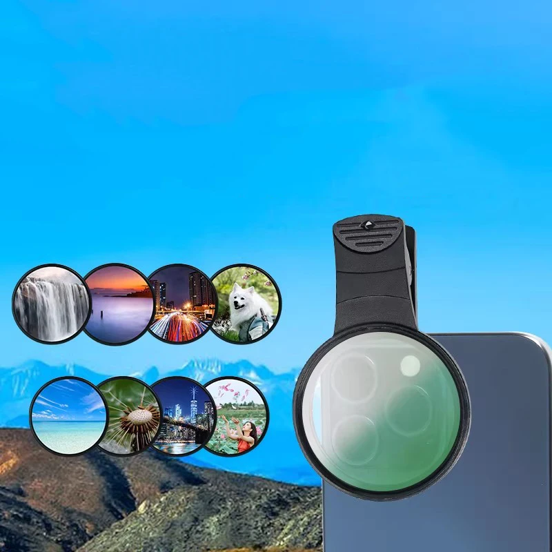 52mm Phone Camera Lens Filter Kit UV Filter CPL Star 4/6/8 Macro +10 Lente with Universal Clip For for iPhone Mobile Photography view 2