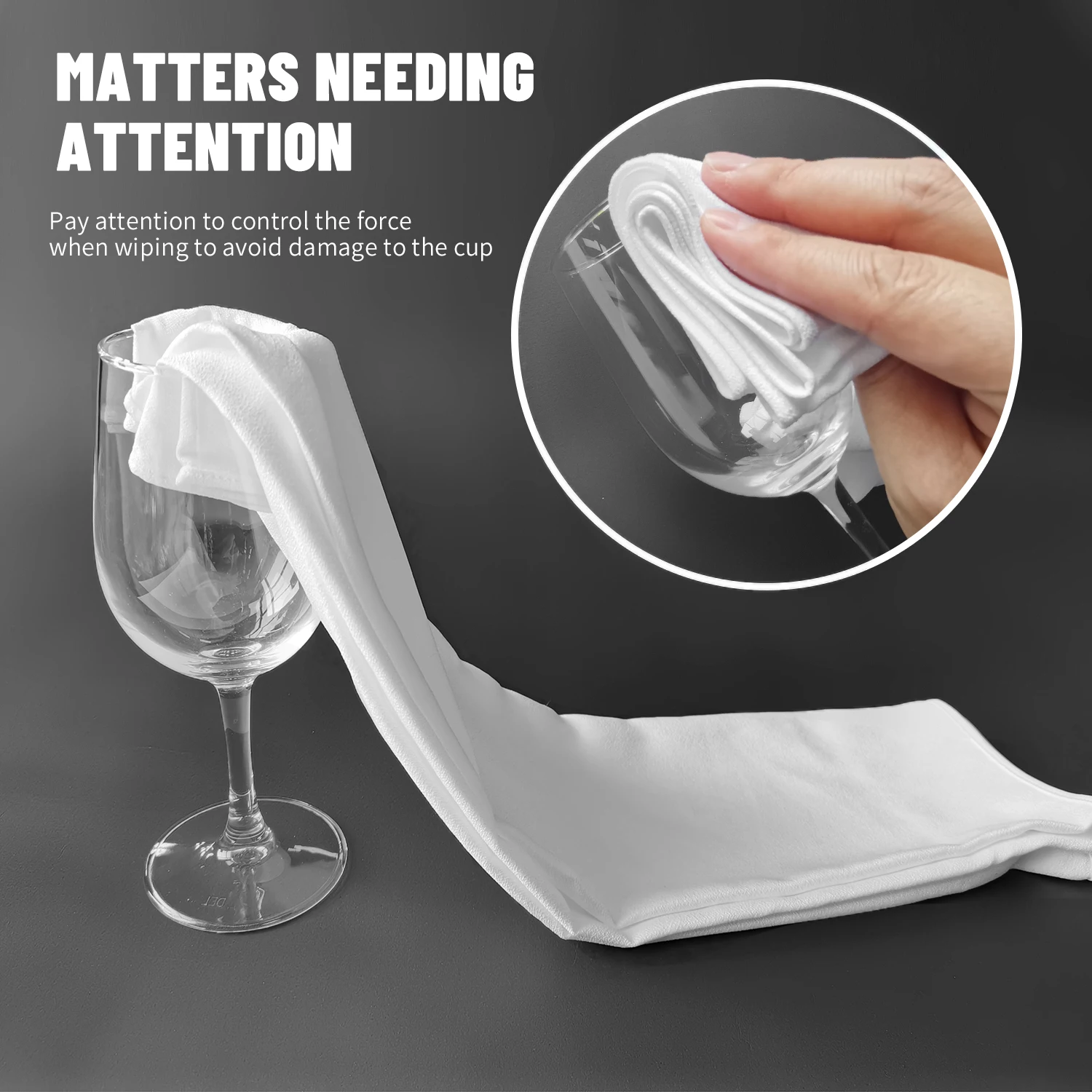 2 Pcs Glass Polishing Cloth, 20*31 In Lint-free Polishing Cloth, Large Glassware Cloth, Wineglass Clean Cloth As Best Gifts (Set