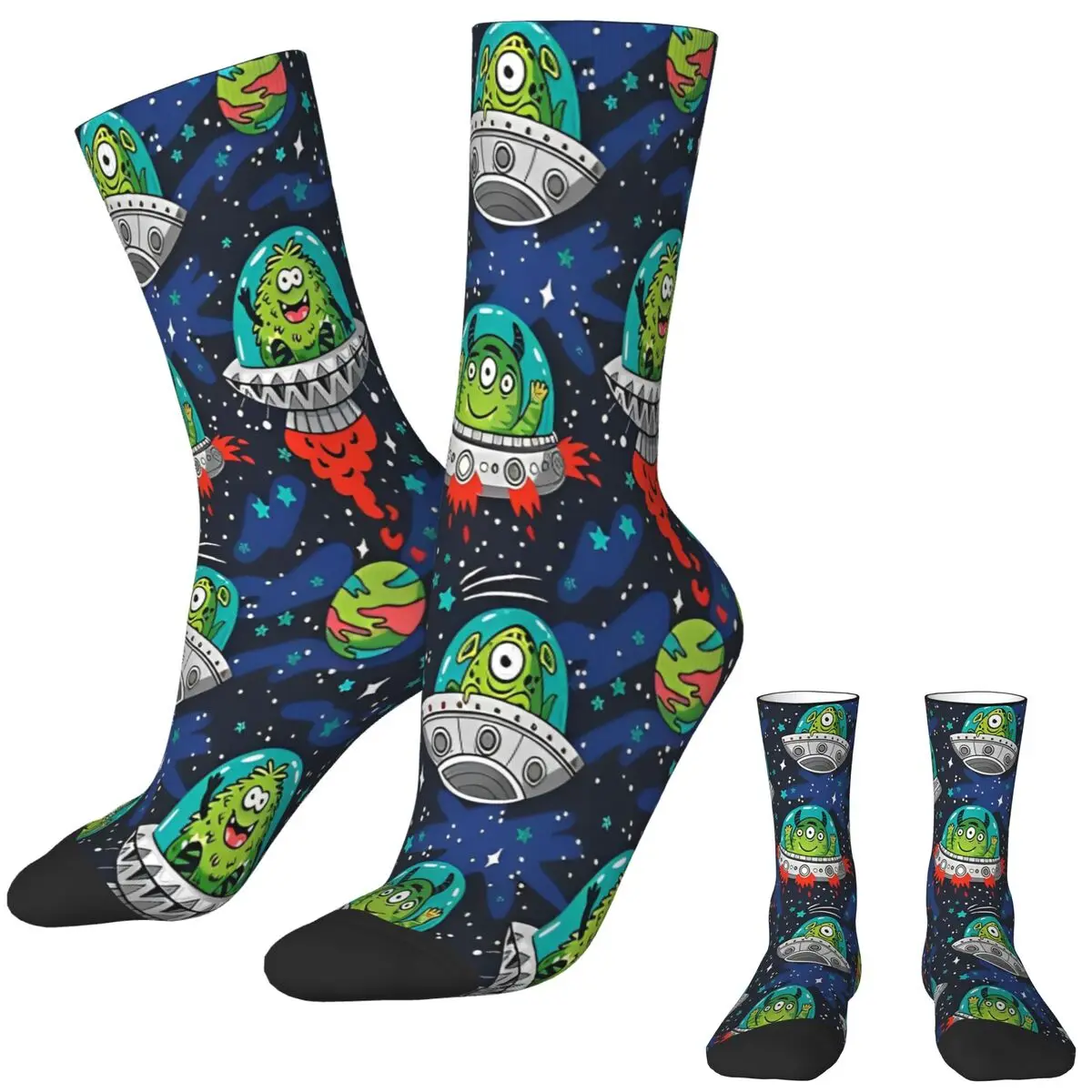 Kleine grüne Mann Strümpfe Design lässige Socken Herbst Anti-Rutsch-Socken Männer klettern bequeme Socken