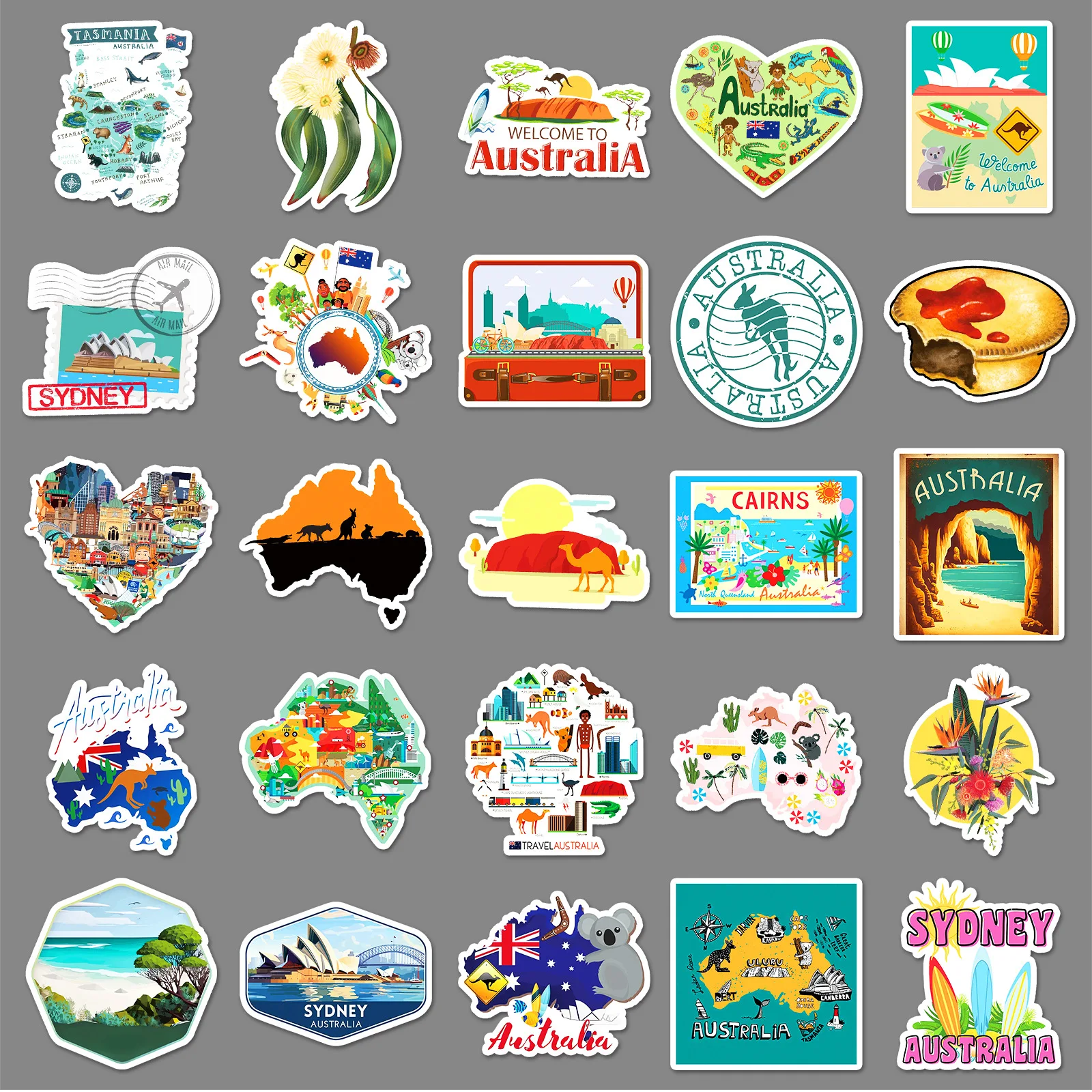 50PCS Australia Travel Sticker - Phone Cases Australia ulasan dan harga