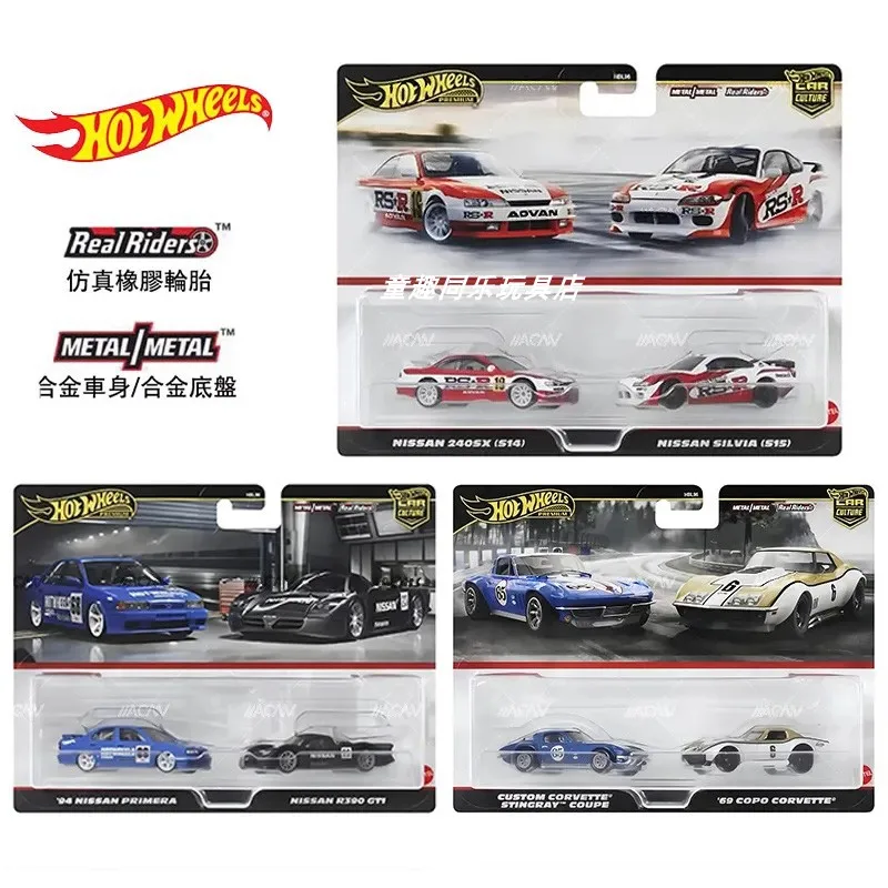 HBL96 HOT WHEELS 1:64 Car culture Nissan 240SX S14 SILVIA S15 primera Perak R390 ct1 copo stingray coupe  diecast car model