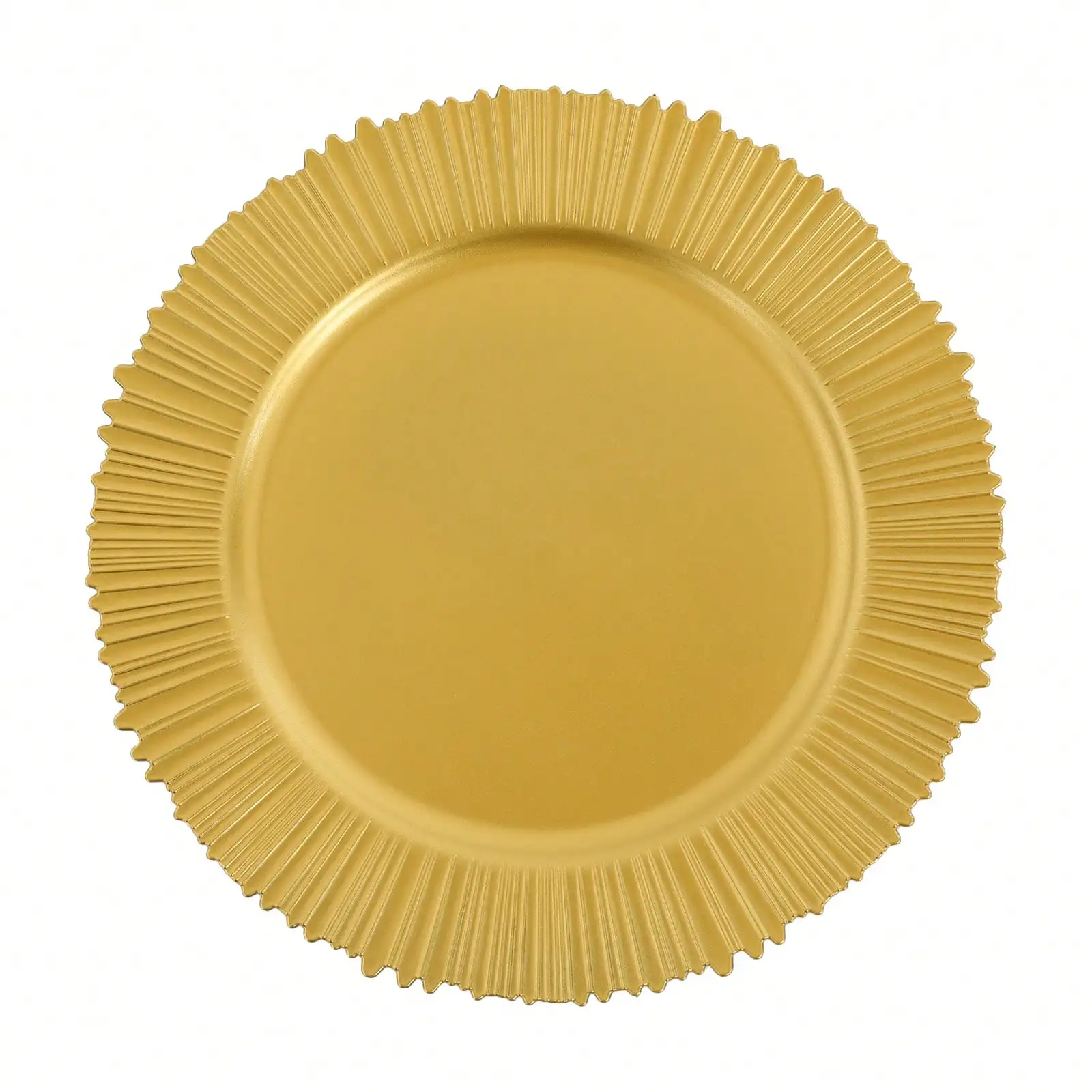 100 Pcs Antique Charger Plates Bulk 13 Inch Embossed Rim Party Dinner Plate Chargers Round Decorative Server Plate For Wedding Party Event Tableware (100pcs)