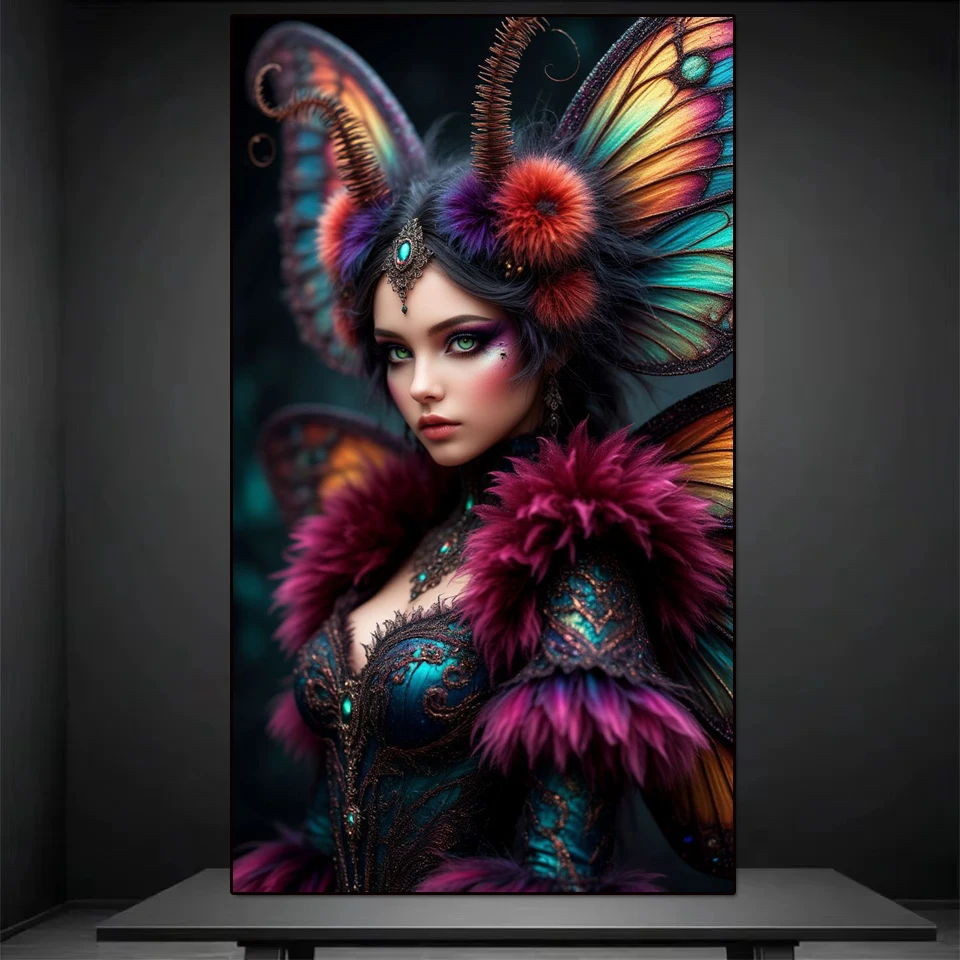 

5D Diamond Art Painting Mosaic Embroidery Butterfly Elf Girl Set Full Round Square Rhinestones 2026 Wall Home Decoration Gift