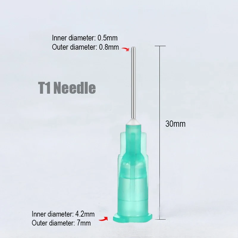 Adaptador de tubo de pegamento y aguja T1 T2 para dispensador de pegamento de pasta de soldadura, alcohol, herramientas de reparación de gotas 3