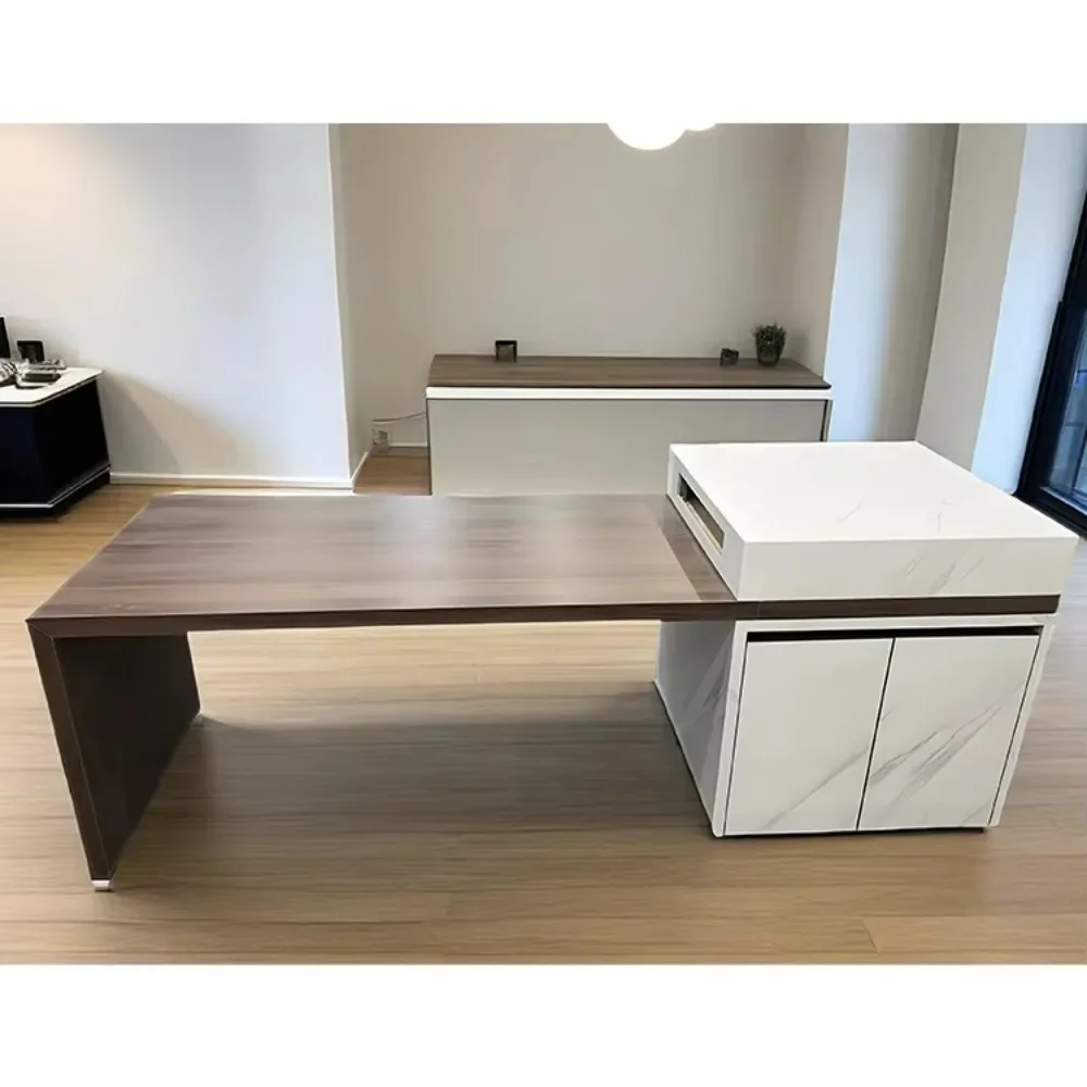 High-gloss Rock Plate Island Table Storage Kitchen Cabinet Newly Designed and Customized Professional Kitchen Furniture