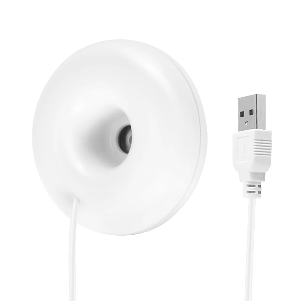 Umidificatore a ciambella bianco USB desktop da ufficio mini umidificatore portatile creativo purificatore d'aria bianco