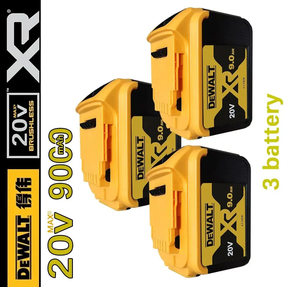 

Original Battery 20V 9.0Ah DeWALT Rechargeable Lithium-Ion Battery,For dewalt Power Tool with Charger.