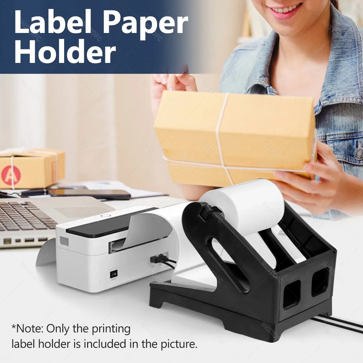 500pcs 4x6" Thermal Label Paper 100pcs Adhesive Sticker Thermal Paper Holder Stand For Shipping Label Express Barcode Print