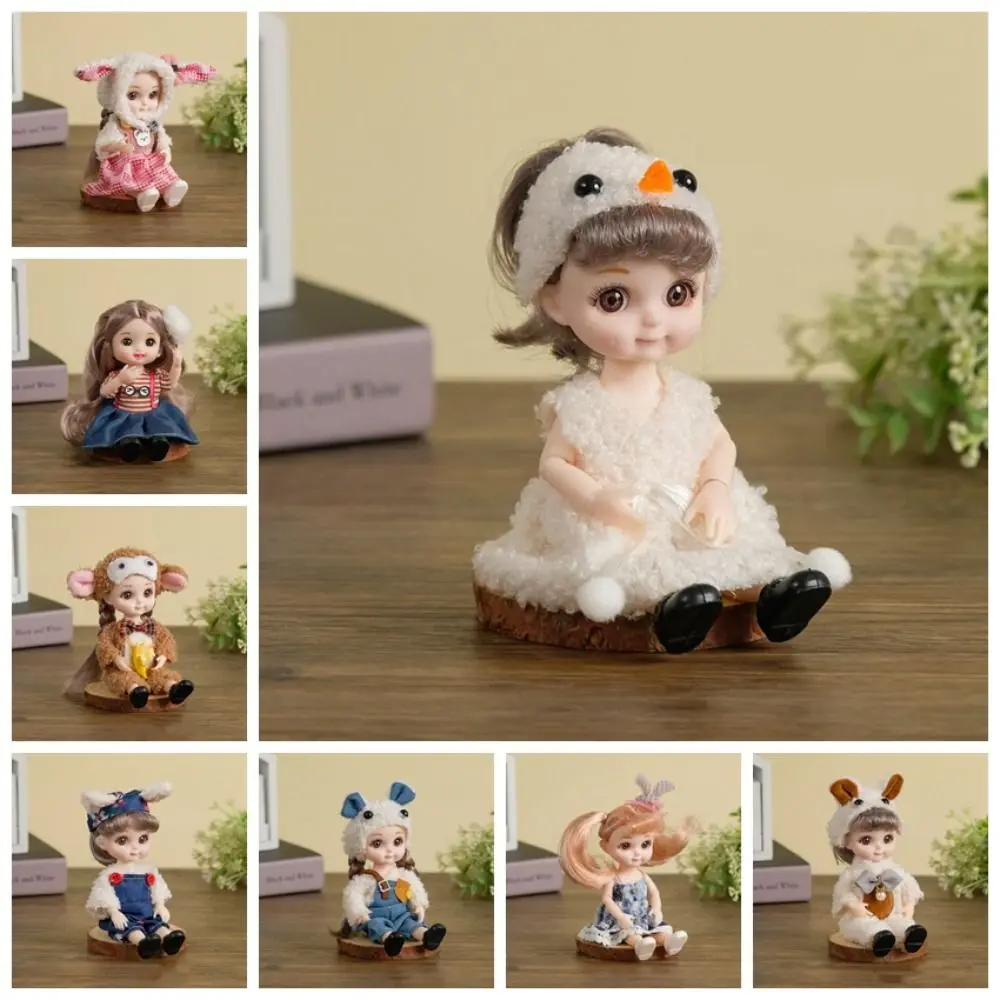 

With Clothes BJD Dolls With Clothes Dress Up 3D Eye Simulated Eye Hinge Doll Cute Movable Joints Removable Joints Doll