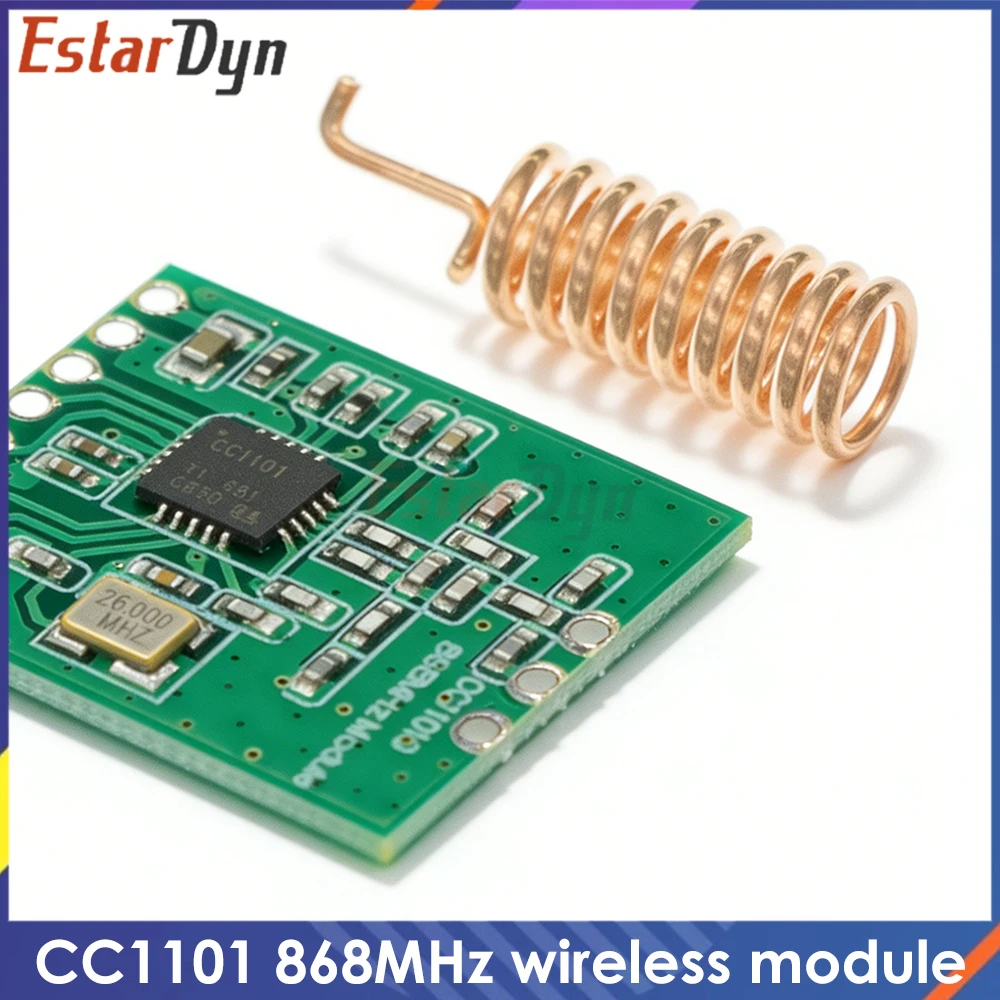 Module sans fil CC1101, antenne de Transmission longue Distance, Interface SPI 868MHZ, faible puissance M115 pour FSK GFSK ASK OOK MSK 64 octets