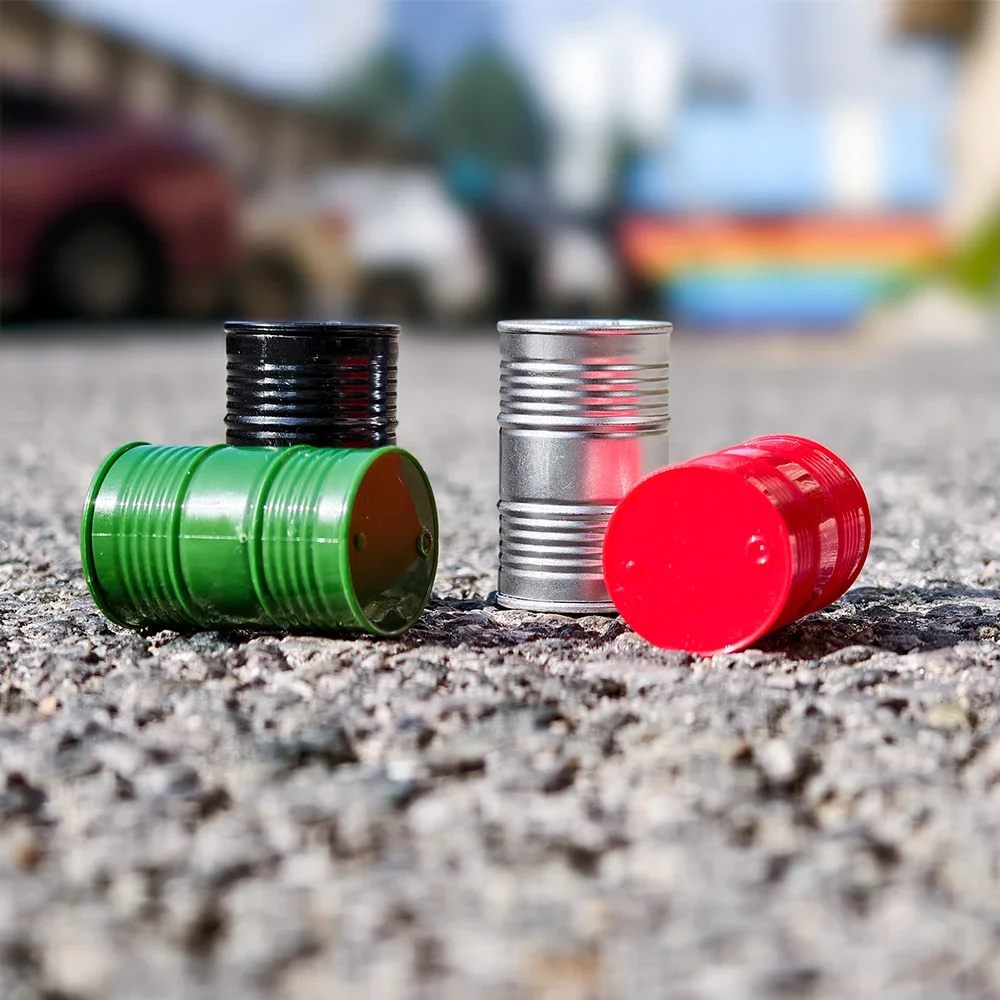 4PCS Miniature Oil Drum Container Tool Garage Series Resin Toys Accessories For Truck Parts Desk Decoration Wargaming Diorama