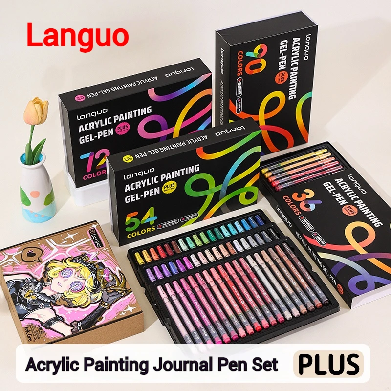 

Languo 36-90Colors Acrylic Painting Art Markers Large Capacity Set Premium Version for Sketching Drawing Art Supplies Stationery
