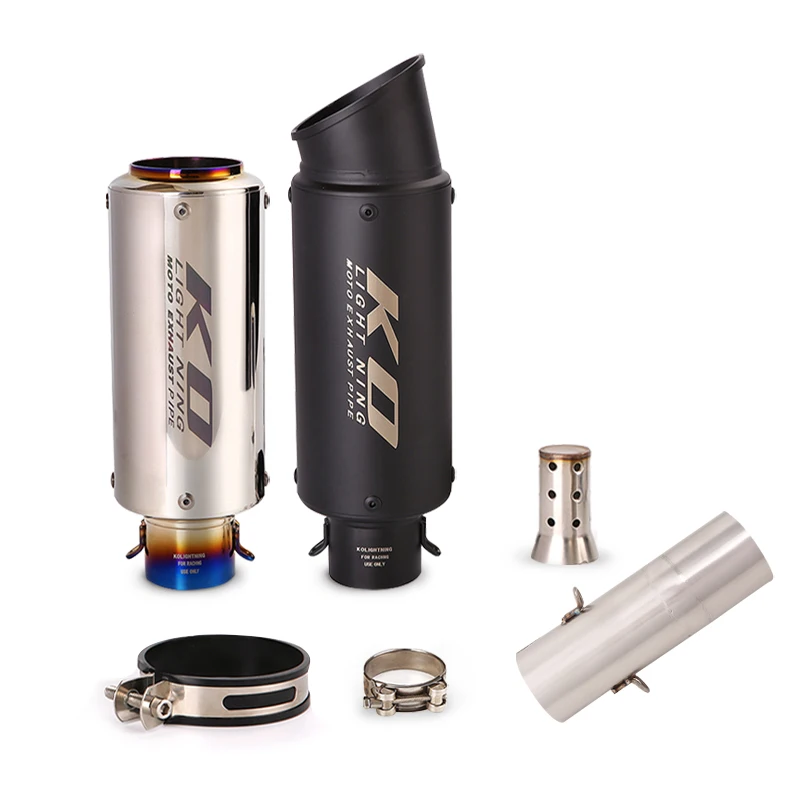 51mm Motorcycle Exhaust Stainless Steel Middle Link Pipe Escape Moto With DB Killer Slip on For Honda CB1000R 2018-2025