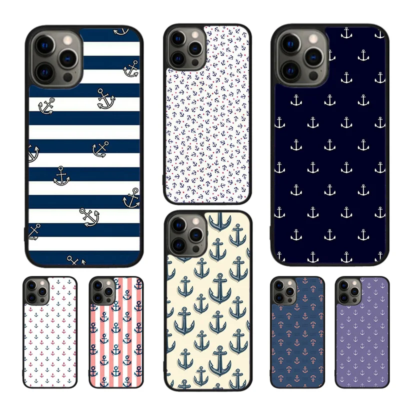 Anchor Boat Mobile Phone Cases Cover For iPhone 16 15 14 12 13 mini 11 Pro MAX apple 6 7 8 Plus SE2020 Coque