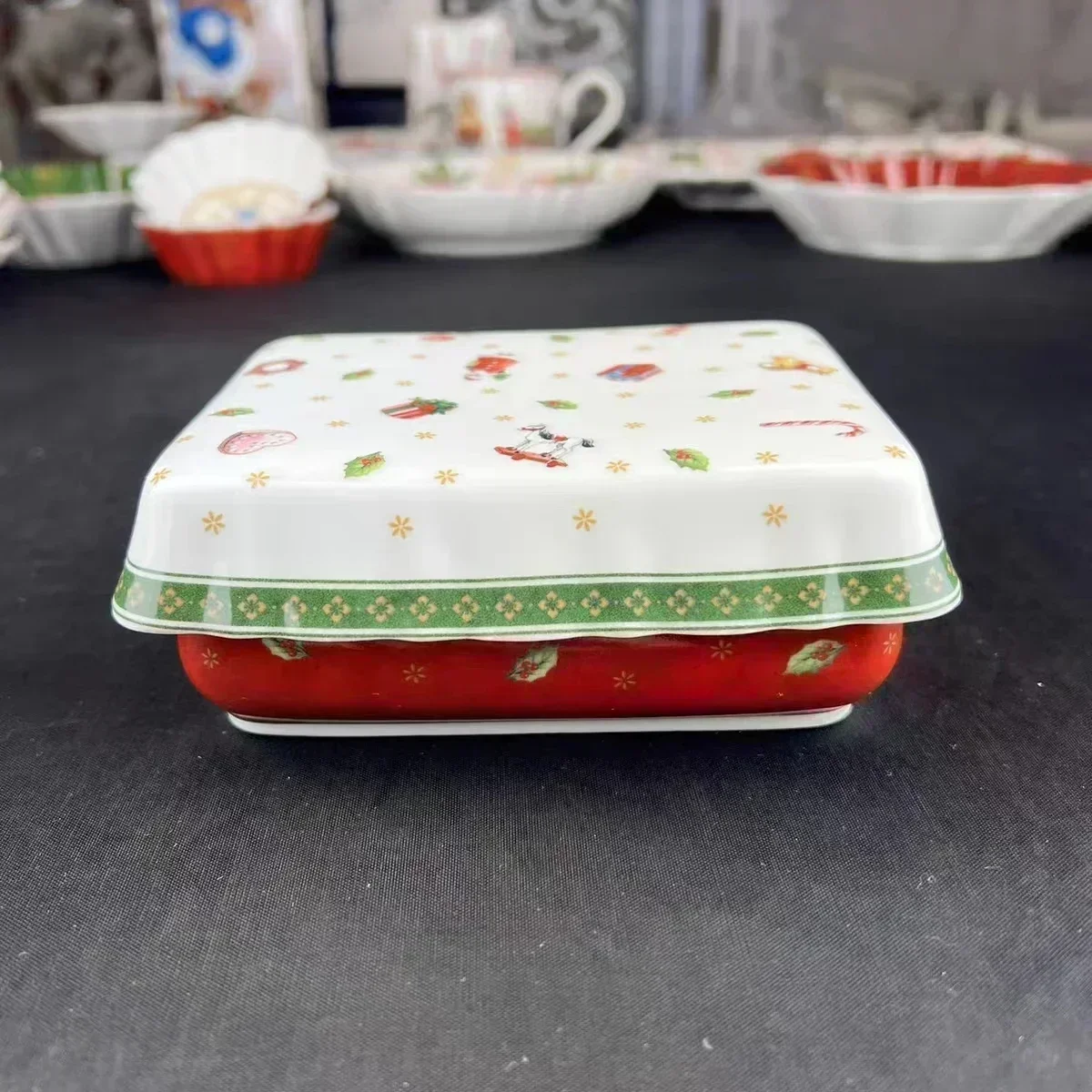 German V treasure tableware Christmas cookie  rectangular mug salad dessert  fruit plate