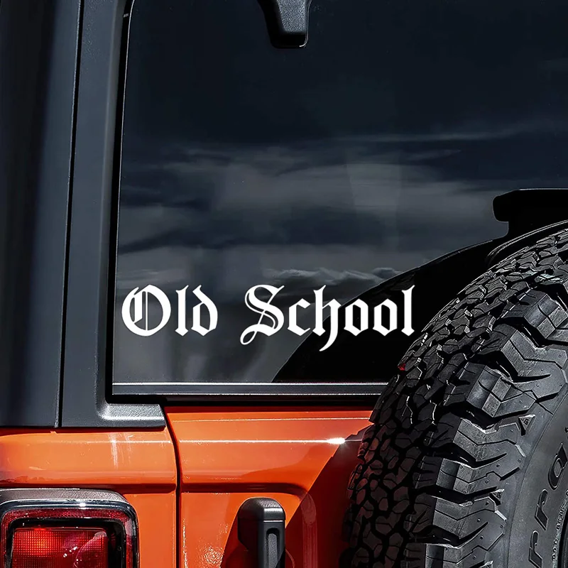 20x4.5cm Old School Adhesive Decal Weatherproof Vinyl Sticker for Bumper, Rear Windshield, Car Body Decorative Accessories