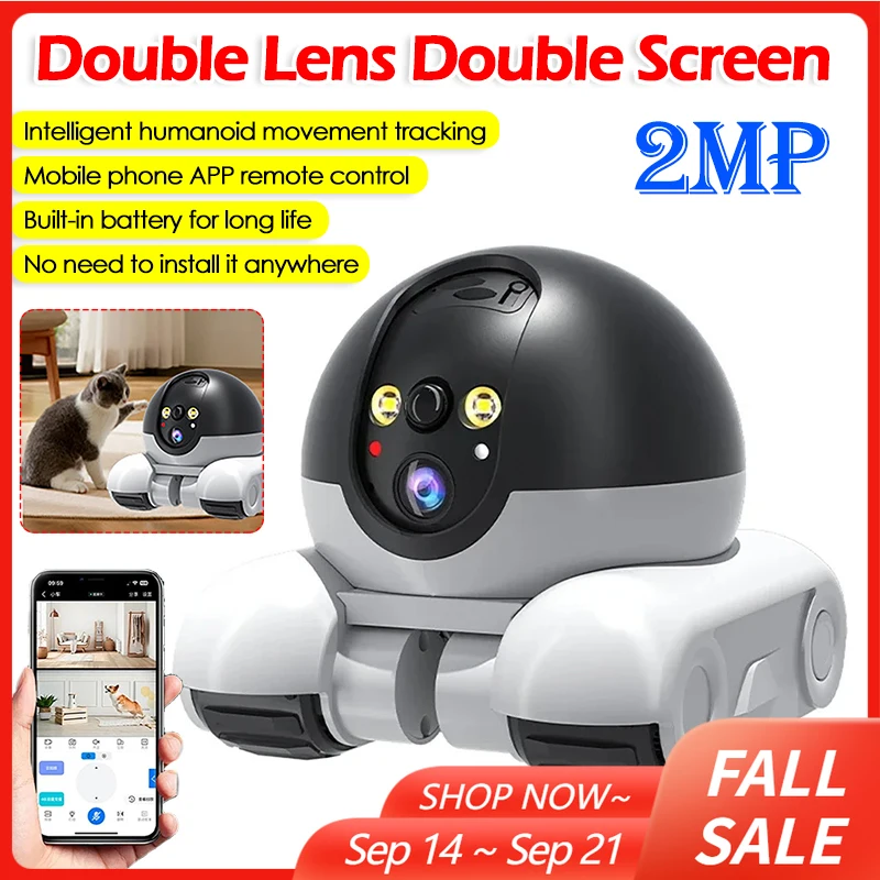 2MP V360pro APP Running Dual Lens IP Dome Camera Full Color AI Rilevazione umanoide Sicurezza domestica CCTV Baby Monitor Pet Tracker