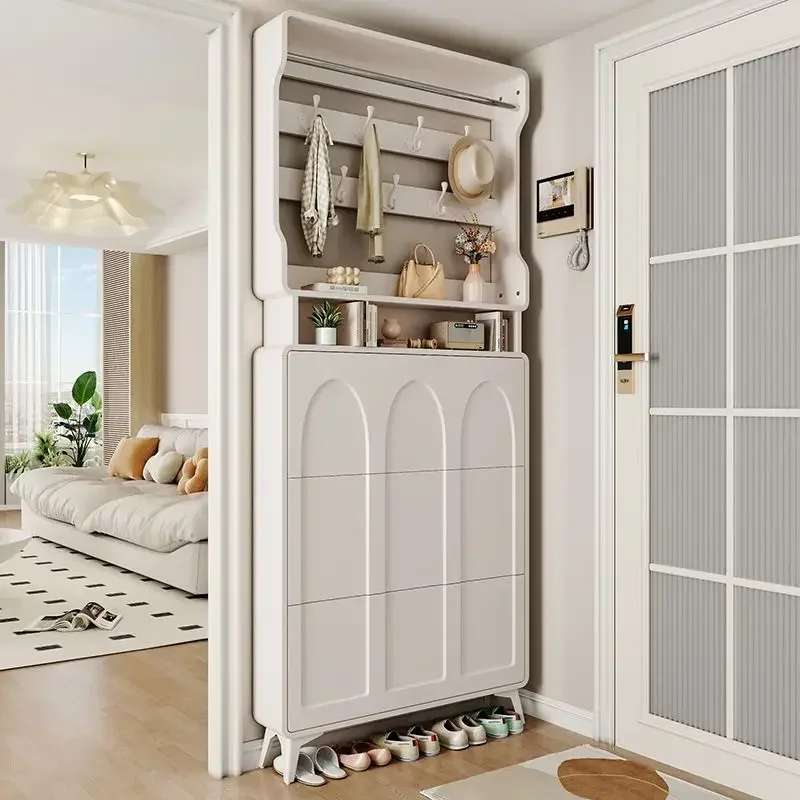 

Ultra Thin Large Fabric Metal Shoe Closet Storage Rack Shoe Cabinet For Home Shoe Storage In The Closet