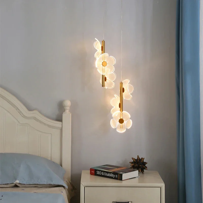 Lustre LED Pendant Light Fixture Nordic Hanging Lamps For Ceiling Bedside Bedroom Home Children's Room Decoration  Lamp