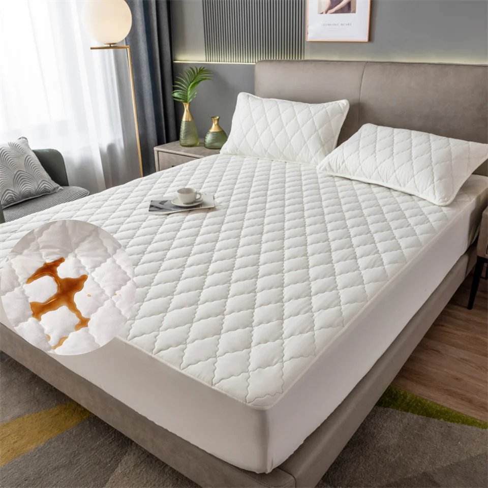 Waterproof Thicken Mattress Pad Protector Adjustable Fitted Sheets Bed Covers Anti-bacterial Pad for Bed 150x200 160x200 180x200