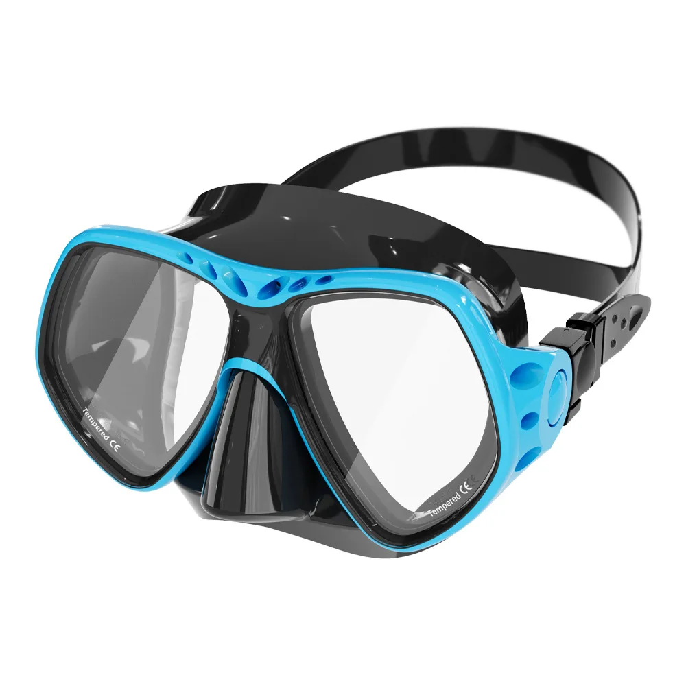 Neue Multi-Style Erwachsene Tauchen Maske Schwimmen Brille Scuba Schnorchel Silikon HD Anti-Fog Gehärtetes Glas Tauchen brille Geschenke – Detail 25