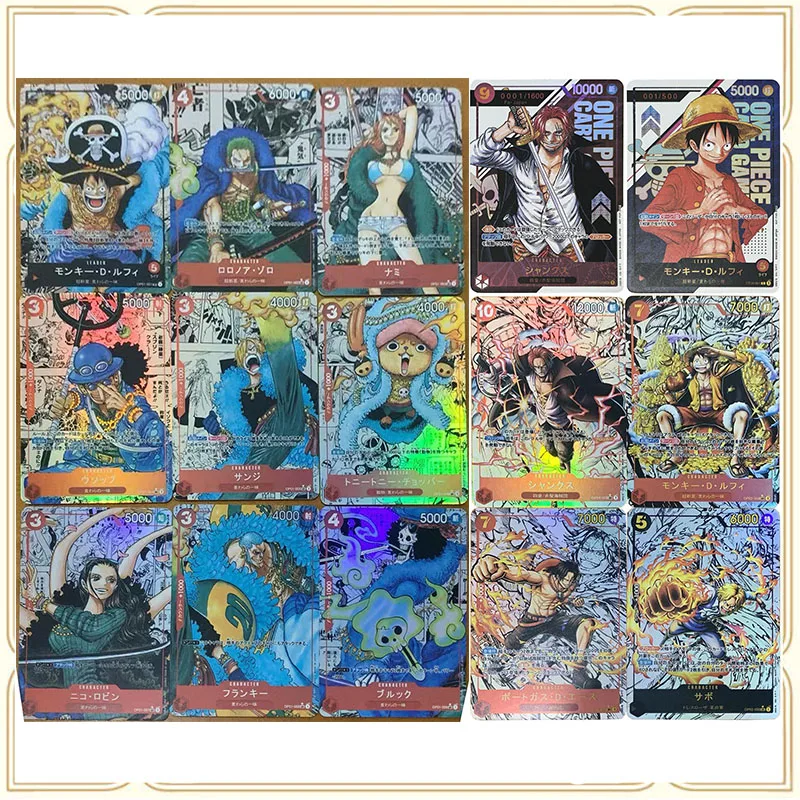 Anime DIY ACG Shanks Roronoa Zoro Sanji Sabo Nico Robin Boys Battle Game Toys Christmas Birthday Gift Collectible Cards