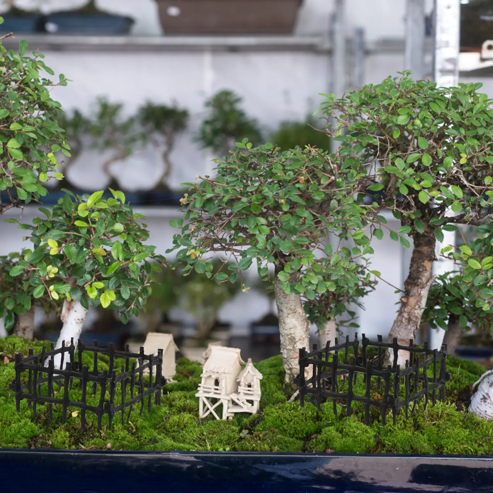 

100 шт. детских миниатюрных черных панелей для ограждения, креативный набор для самостоятельной сборки фермы, аксессуары для игровых наборов с животными, сцена для конного загона/пашни